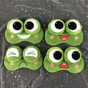 Masque de sommeil Grenouille en peluche pour enfant - 4 modeles au choix