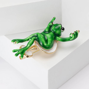 Magnifique Broche Grenouille Étoile de la Scène