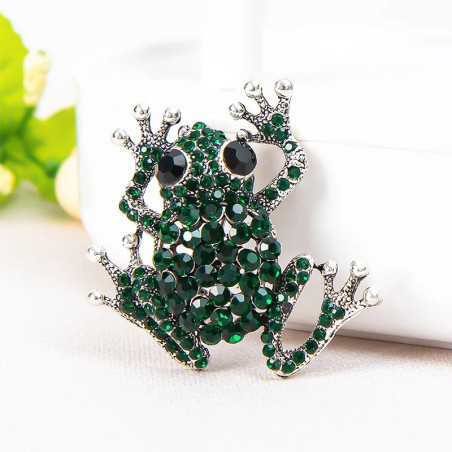 Broche Rana de Cristal | Joya Original para Mujer | Regalo