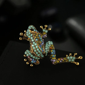 Broche Rana Mosaico Real | Joya Elegante y Original