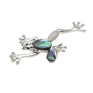 Magnifique Broche Grenouille Miroitement Aquatique