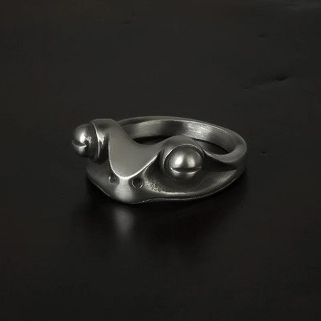 Magnifique Bague Grenouille Mystique Métallique