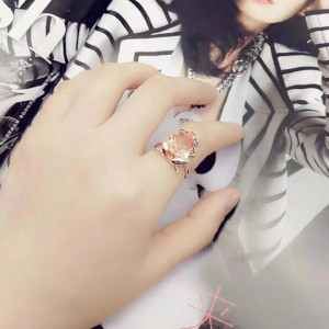 Anillo Rana Cristal Aurora | Joya Elegante y Única