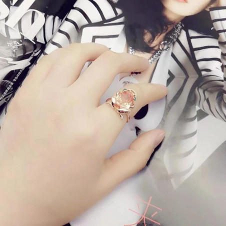 Anillo Rana Cristal Aurora | Joya Elegante y Única