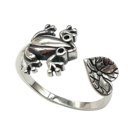 détails de la  Bague Grenouille Coeur de Nénupha