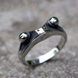 Bague Grenouille "Light Guide" en Acier Inoxydable