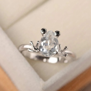 Bague Grenouille "Crystal Pond"