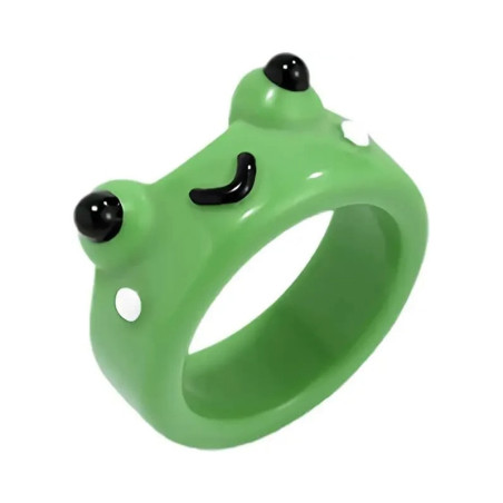 Anillo Rana Divertido Cartoon con Caja de Terciopelo - 2 Colores