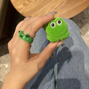 Anillo Rana Divertido Cartoon con Caja de Terciopelo - 2 Colores