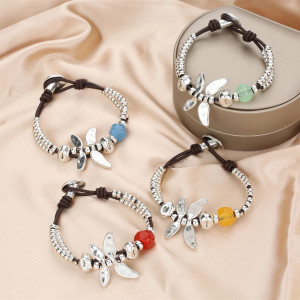 Pulsera Libélula con Piedra de Color | Joya Única y Original