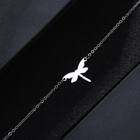 Pulsera Libélula Elegancia Minimalista - Oro y Plata