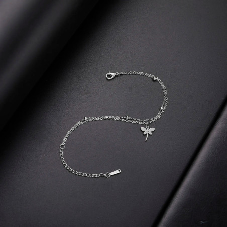Pulsera Libélula Doble Cadena - Joya Elegante y Ajustable