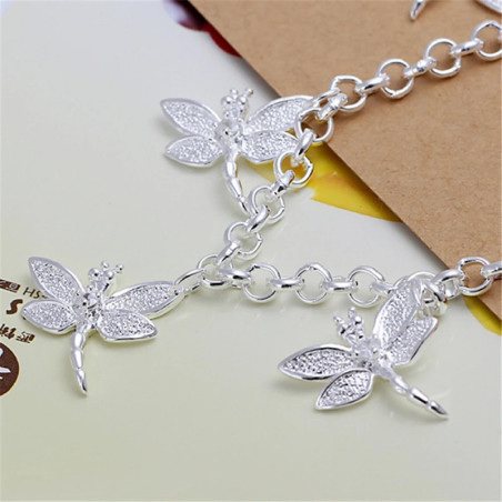 Bracelet Libellule Danse Élégante - Argent Sterling 925