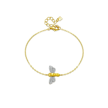 Bracelet Charme Abeille Scintillante