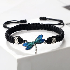 Pulsera Libélula Tejida a Mano | Joya Artesanal y Elegante