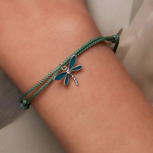 Bracelet Libellule Reflet d'Émeraude