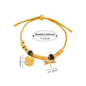 dimensions Bracelet Abeille Libellule Chanceuse