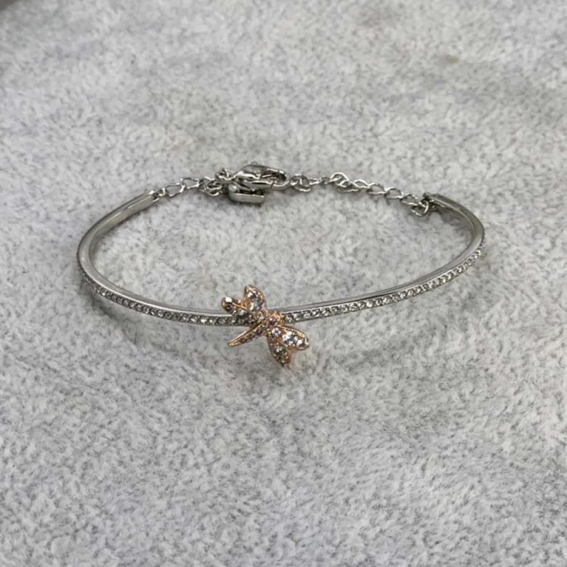 Bracelet Libellule Cristalline Dorée