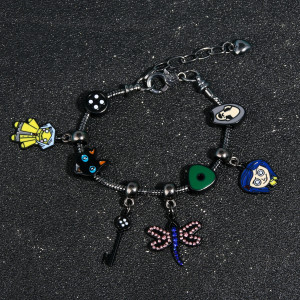 détails du Bracelet Libellule avec Charms Libellule Fantaisie