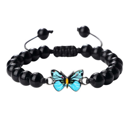 Pulsera Mariposa Brillo del Océano - Elegancia Natural & Casual