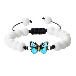 Pulsera Mariposa Brillo del Océano - Elegancia Natural & Casual