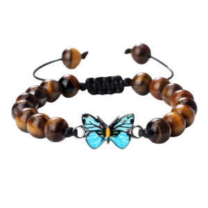 Pulsera Mariposa Brillo del Océano - Elegancia Natural & Casual