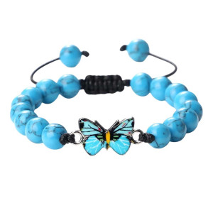 Pulsera Mariposa Brillo del Océano - Elegancia Natural & Casual