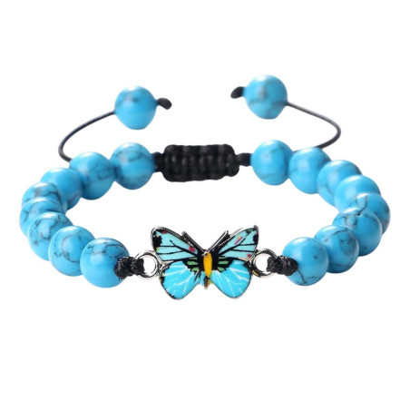 Pulsera Mariposa Brillo del Océano - Elegancia Natural & Casual