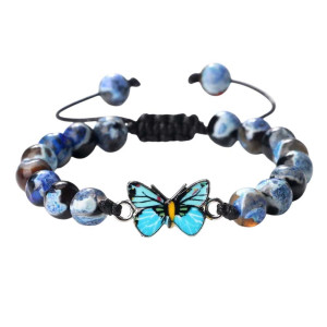 Pulsera Mariposa Brillo del Océano - Elegancia Natural & Casual