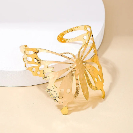Pulsera Mariposa Dorada y Plateada 'Destello de Libertad'