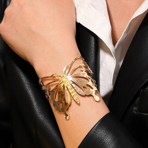 Pulsera Mariposa Dorada y Plateada 'Destello de Libertad'