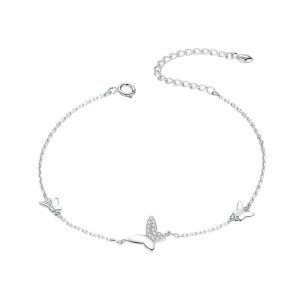 Pulsera Mariposa Plata de Ley 925 - Elegancia Cristalina