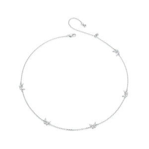 détails du Bracelet Papillon Argent Légèreté Cristalline - Argent Sterling 925S plaqué Or Blanc