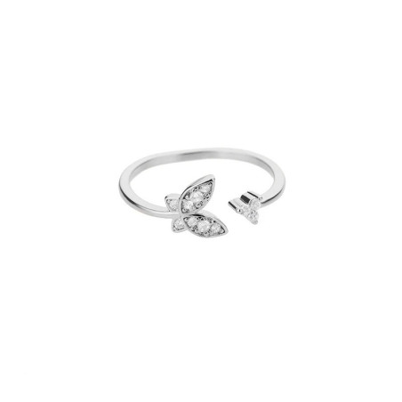 Bague Papillon Éclat Raffiné couleur argent