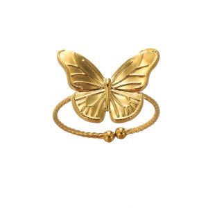 Anillo Mariposa Elegancia Atemporal Dorada – Joya Clásica