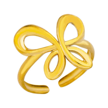 Anillo Mariposa Dorada Abstracto – Joya Moderna y Artística