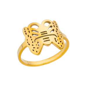 Anillo Mariposa Encaje Dorado – Joya Elegante y Ligera