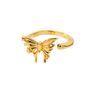 Anillo Mariposa Dorado | Joya Ajustable y Original para Mujer