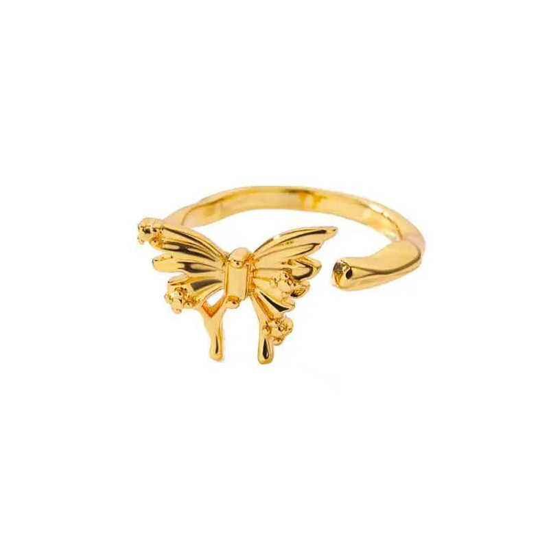 Anillo Mariposa Dorado | Joya Ajustable y Original para Mujer