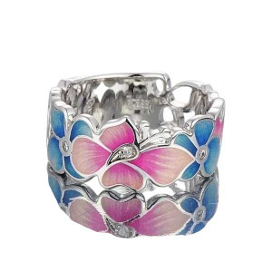 Anillo Mariposa Brillo Primaveral – Joya Colorida en Plata 925