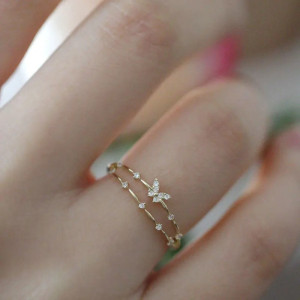 Anillo Mariposa Destellos de Diamante - Refinamiento y Brillo