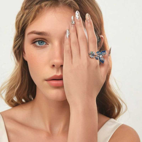 Anillo Mariposa Cristalina con Circonitas | Joya Elegante