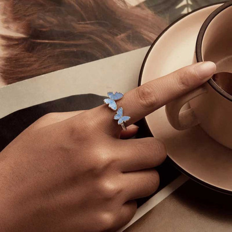Anillo Mariposa Triple Danza | Plata 925 | Regalo Mujer