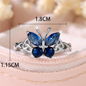Anillo Mariposa Azul 'Destello Azur' - Elegancia y Refinamiento