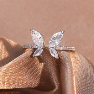 Anillo Mariposa Ajustable con Circonitas | Joyería Original