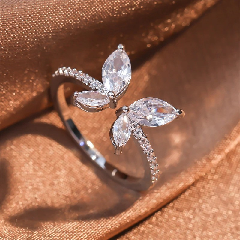 Anillo Mariposa Ajustable con Circonitas | Joyería Original