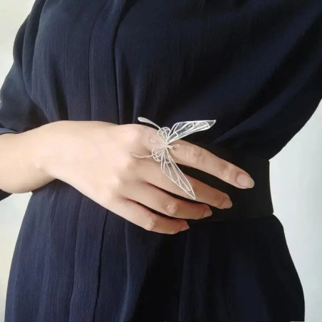 Anillo Mariposa de Plata Despertar Poético | Elegancia y Finura