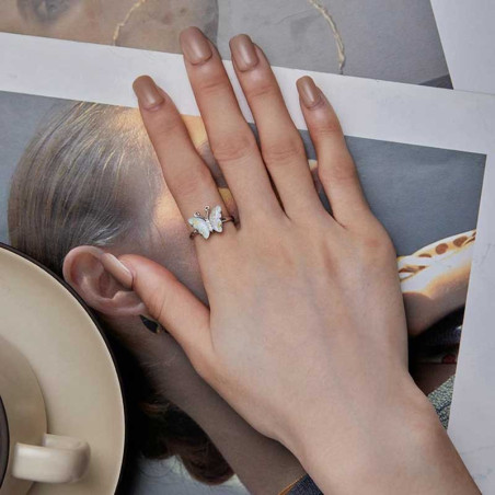 Anillo Mariposa Plata 925 'Alas de Ópalo' | Joya Única