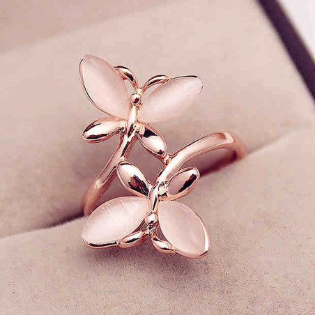 Anillo Mariposa 'Dulzura Rosada' - Elegancia y Feminidad