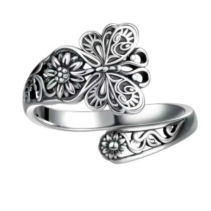 Anillo Mariposa 'Elegancia Vintage' – Joya Ajustable Boho Chic